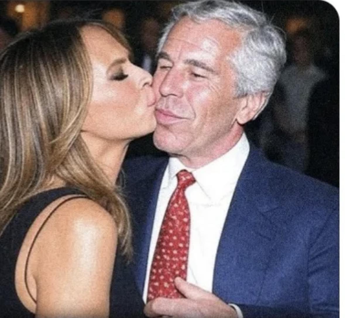 AI-generated fake political photo of Melania Trump and Jeffrey Epstein detected as 89% AI by isFake.ai