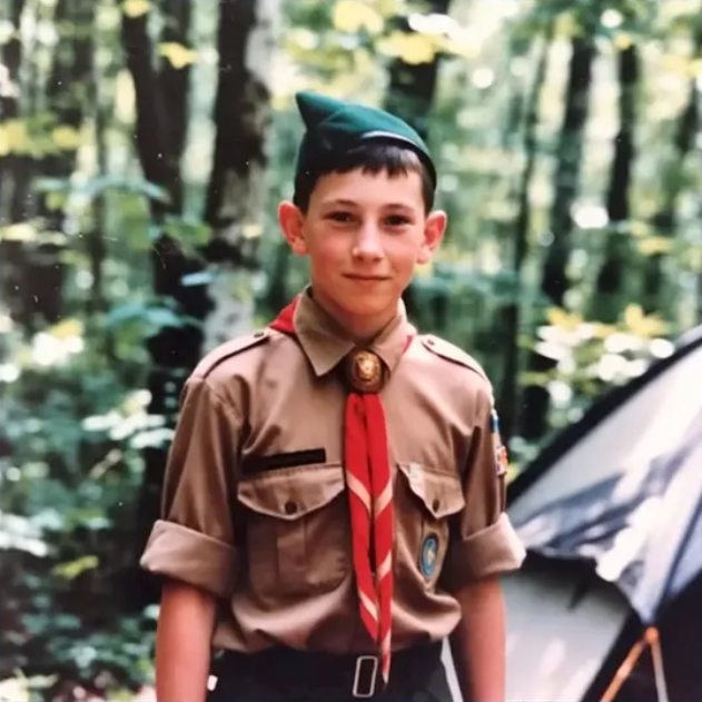 An AI-generated image of a 'missing boy' Eric Langford from 1989