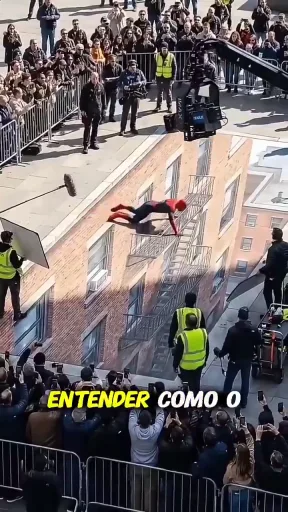 An AI-generated video of Spider-Man crawling on the ground while on set for the movie.